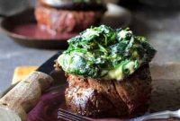 Tenderloin Fillet with Spinach-Stuffed Portobello and Red Wine Reduction