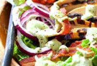 Crisp Chicken BLT Salad with Fiery Avocado Ranch