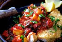Golden Chicken Scallopini and Rustic Roasted Ratatouille