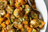Crispy Chili Maple Roasted Brussels and Butternut Bliss