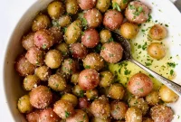 Crispy Garlic Butter Parmesan Potato Bites