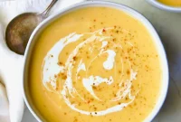 Velvety Butternut Brie Soup