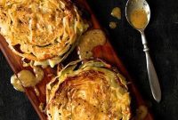 Caramelized Cabbage Steaks with Tangy Dijon Dressing