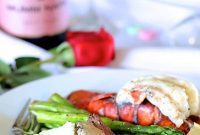 Peppercorn Crusted Steak and Succulent Broiled Lobster Tail