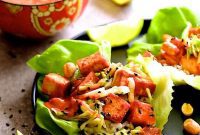 Flavorful Vegan Tofu Lettuce Wraps