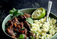 Fall-Apart Barbacoa Beef Short Ribs and Bright Cilantro Lime Cauliflower Rice