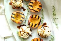 Flame-Kissed Peaches with Vanilla Bean Swirl and Honey Balsamic Glaze