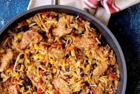 Zesty One-Pan Chicken Orzo with Black Beans