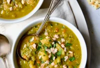 Hearty Slow Cooker Ham and Split Pea Soup