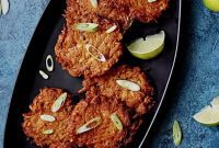 Crispy Sweet Potato Latkes with Fiery Gochujang Aioli