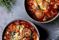 Rustic Chorizo, White Bean and Vegetable Stew