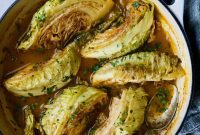 Zesty Cider-Braised Cabbage Wedges