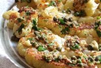 Golden Brown Butter Cauliflower Steaks with Zesty Mustard Capers