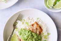 Grilled Mahi Mahi with Vibrant Cilantro Ginger Pesto