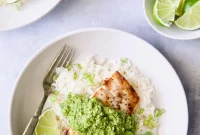Flame-Seared Mahi with Zesty Cilantro-Ginger Pesto