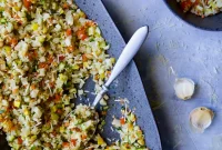 Garlic Parmesan Roasted Riced Veggies
