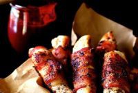 Sweet and Smoky Bacon Chicken Tenders with Raspberry Chipotle Glaze
