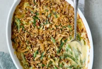 Golden Cheesy Green Bean Bake