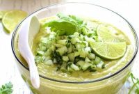 Refreshing Thai Avocado Cucumber Soup with Zesty Relish