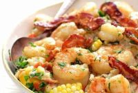 Smoky Bacon Shrimp and Sweet Corn Risotto