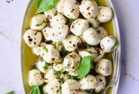 Zesty Marinated Mozzarella Pearls