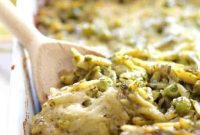 Pesto Pea Orzo Bake