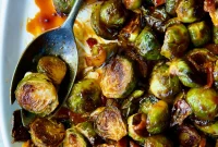 Gochujang-Glazed Maple Bacon Brussels Sprouts