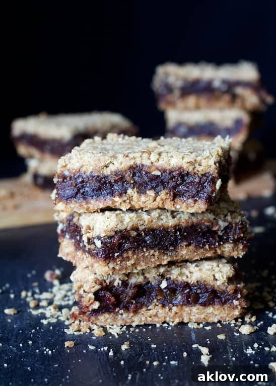 Stack of three date bars.