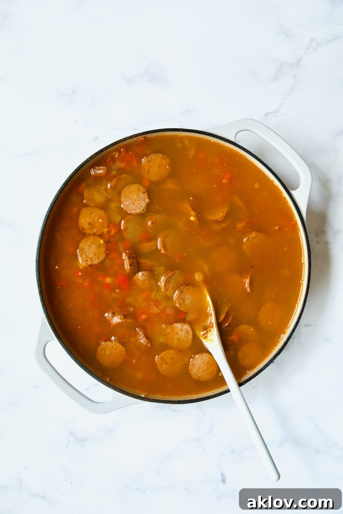 Process shot with broth added.