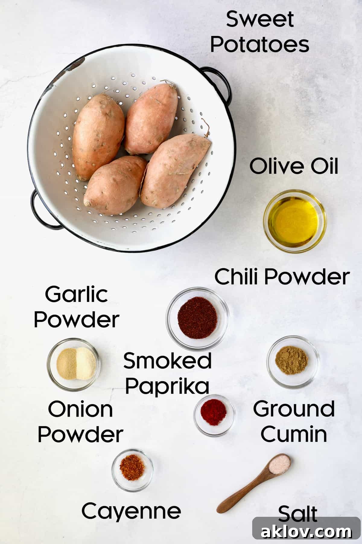 Photo of ingredients for Southwestern Sweet Potato Wedges.