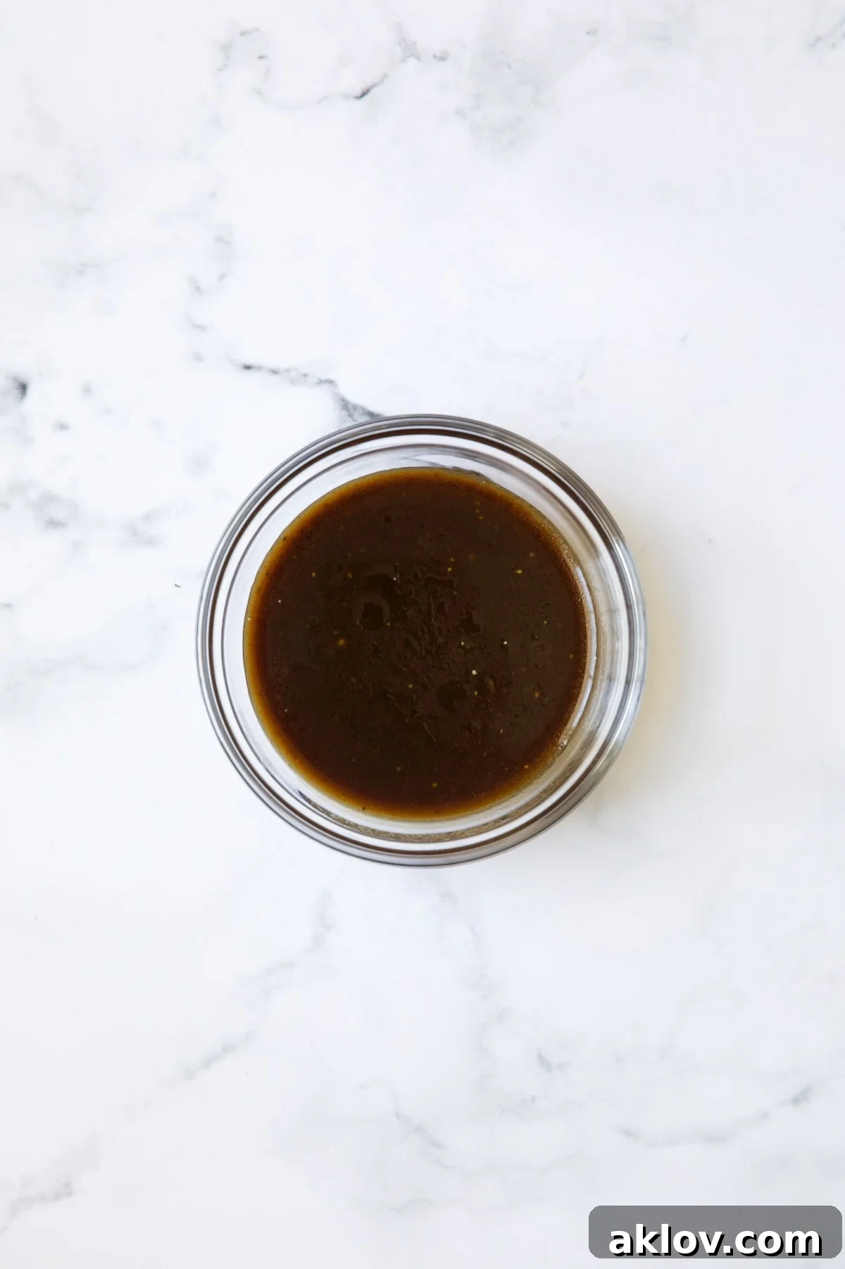 Bowl of balsamic vinaigrette.