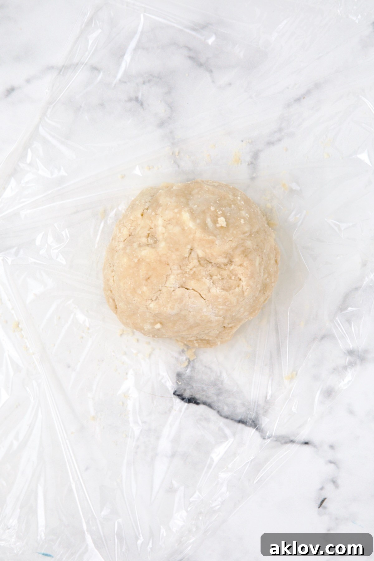 Dough for galette formed into a ball.