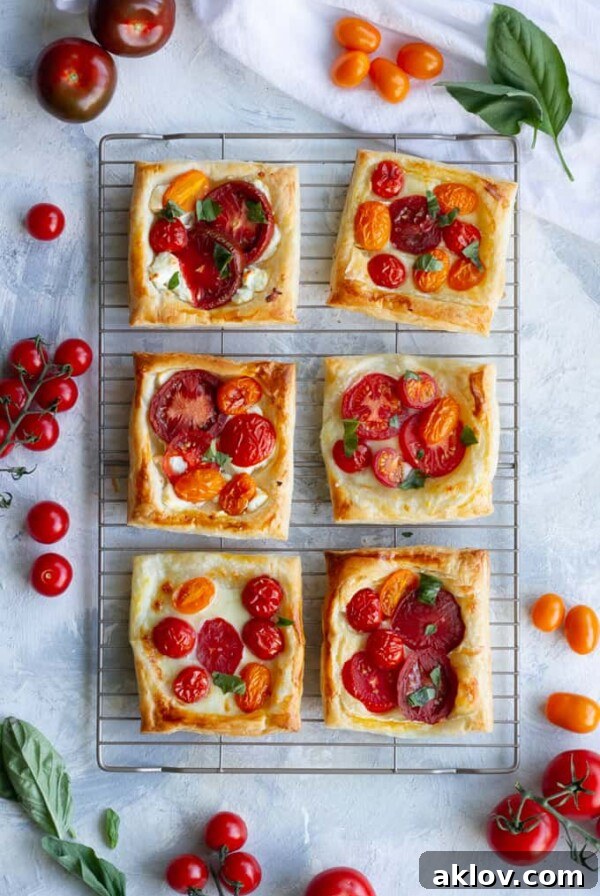 Puff Pastry Tomato Tarts.