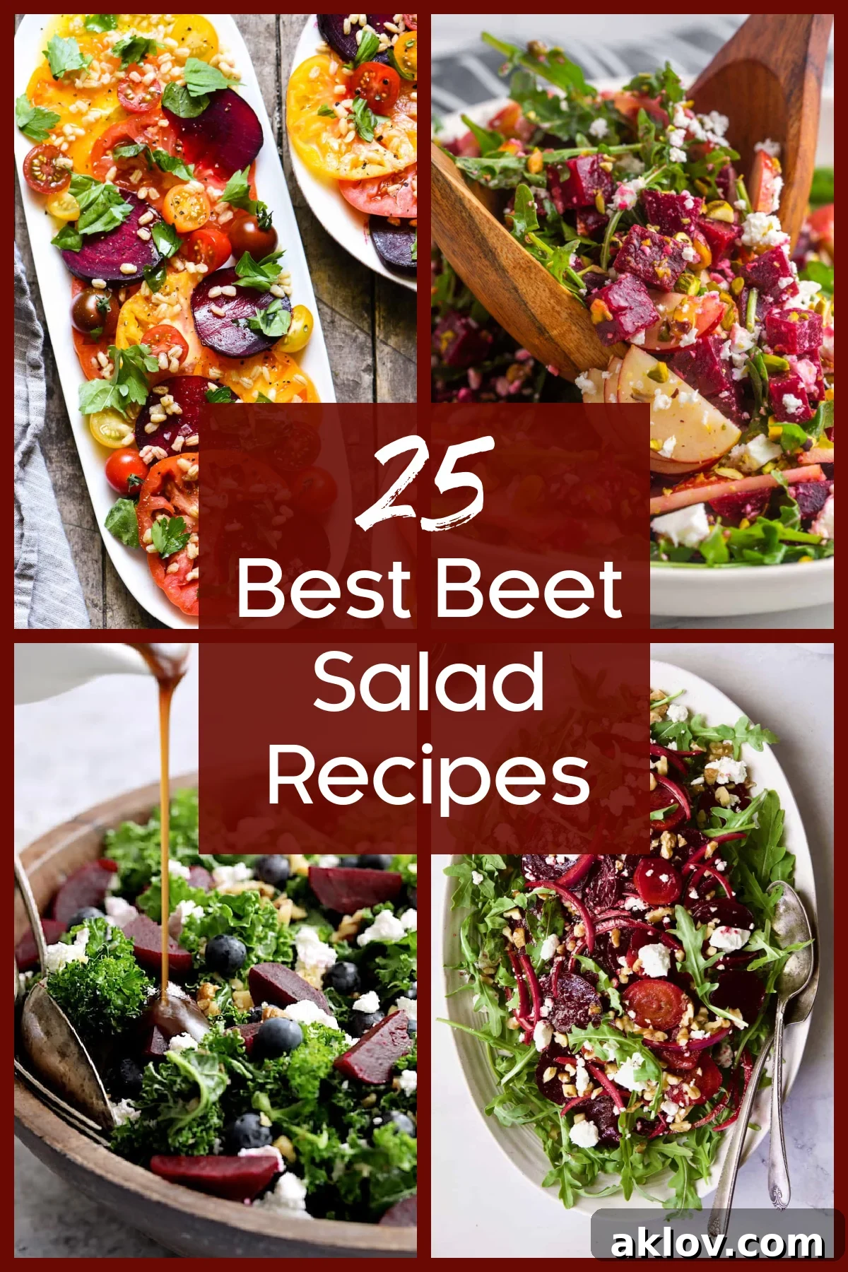 A vibrant collection of beet salad dishes, showcasing deep reds and golden yellows, ready to inspire your next meal.