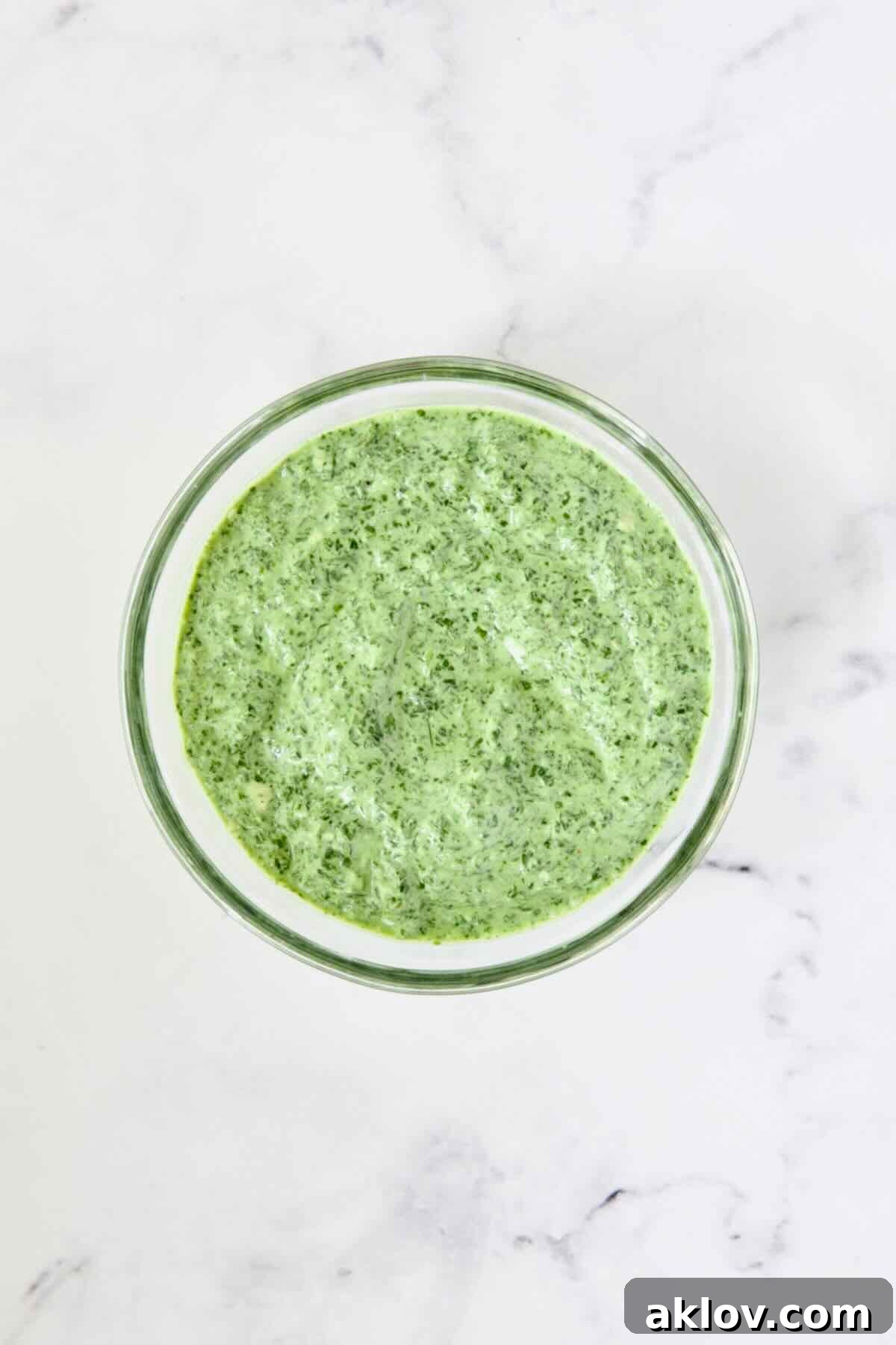 Bowl of Cilantro Mint Chutney.