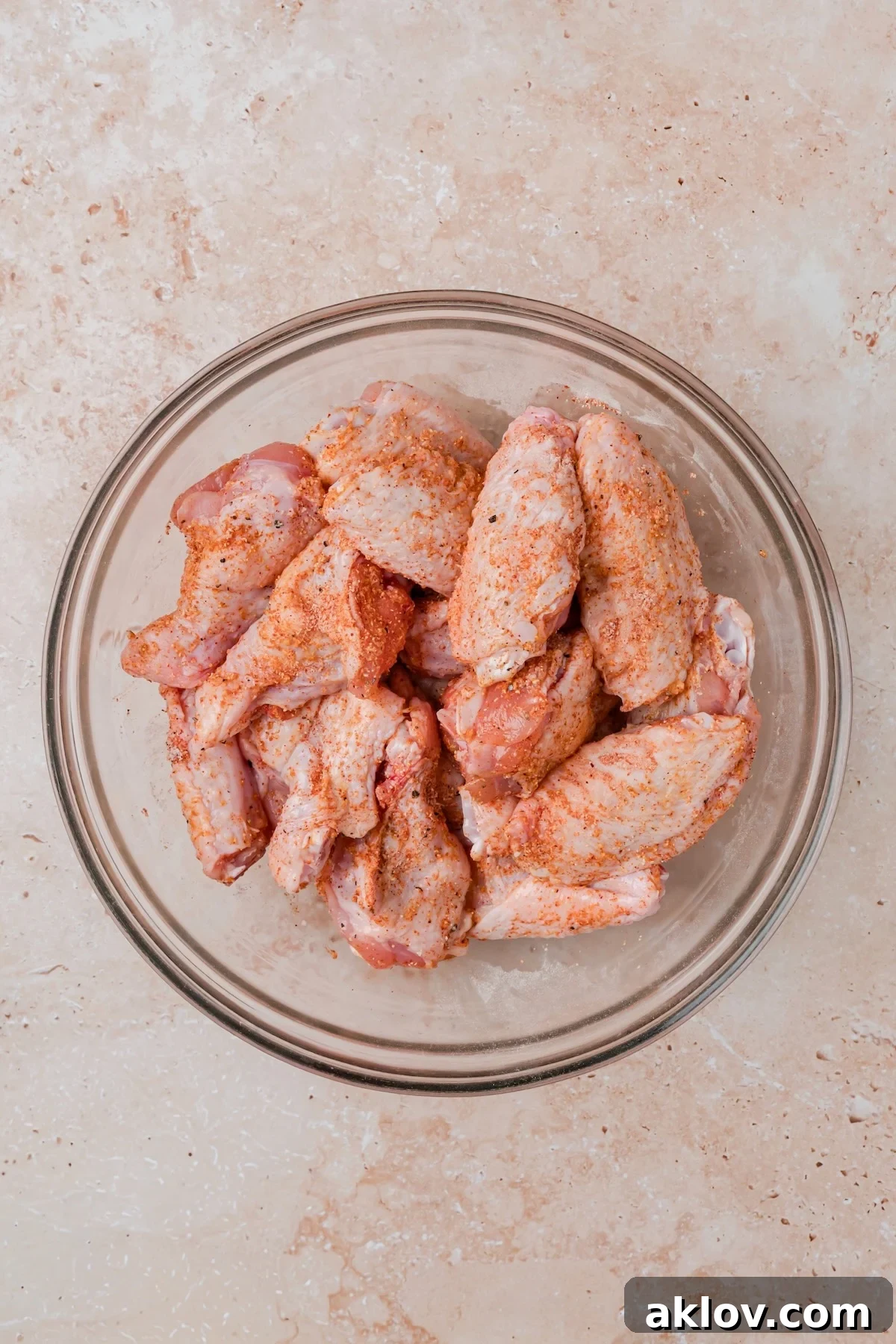 Spice blend tossed with the wings.