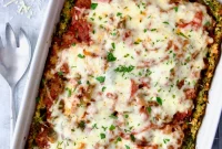 Cheesy Zucchini Pizza Casserole with Marinara
