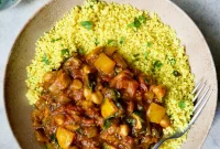 Moroccan Eggplant Stew with Tomatoes and Chickpeas
