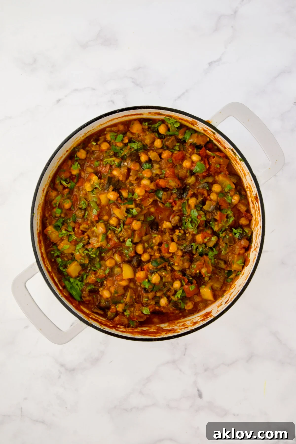 Finished stew in skillet