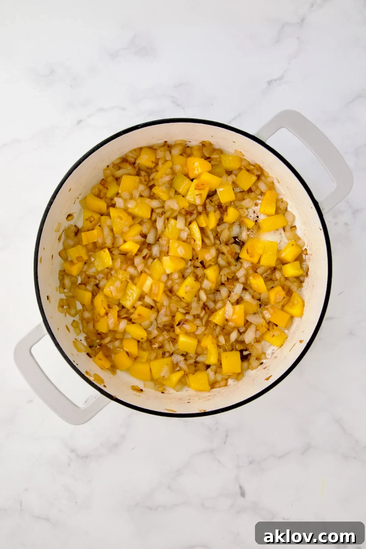 Onion and bell pepper